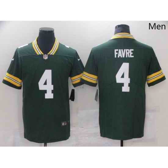 Men Green Bay Packers 4 Favre Green Nike Vapor Untouchable Limited 2021 NFL Jersey